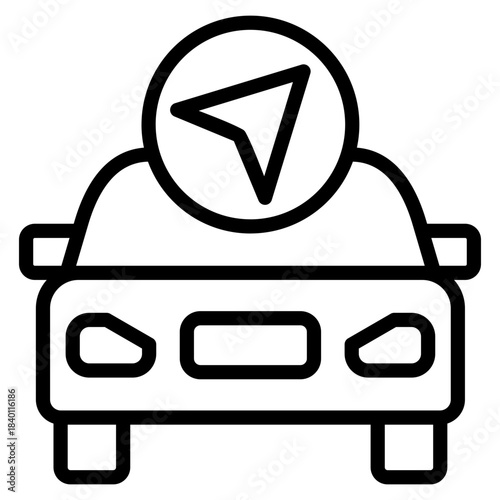 Car Navigation Icon Element For Design