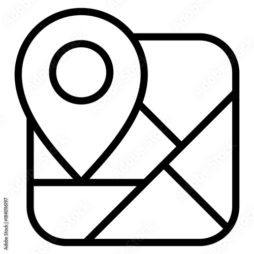 Street Map Icon Element For Design