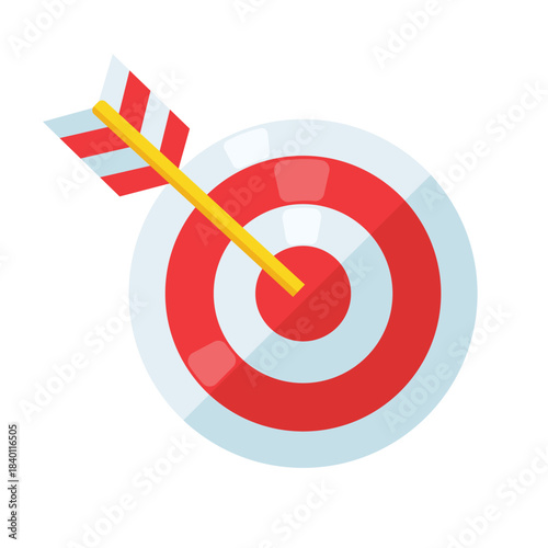 Target icon vector, target clip art, business goal symbol, traget market icon, business strategy icon, isolated on white background