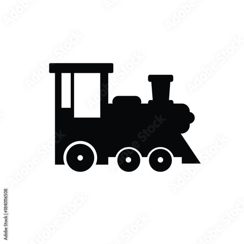 Train icon vector, train silhouette, train clip art, locomotive train silhouette icon vector illustration, isolated on white background