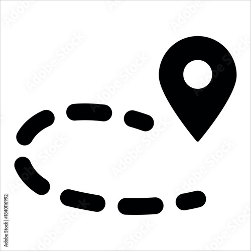 An illustration of a black taxi service icon on a white background