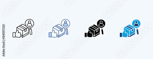 Vendor Evaluation Multiple Icon Illustration Vector