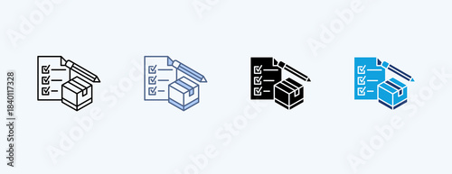 Inventory Control Multiple Icon Illustration Vector