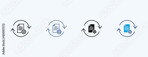Material Planning Multiple Icon Illustration Vector
