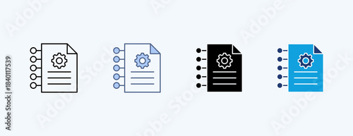 Resource Planning Multiple Icon Illustration Vector