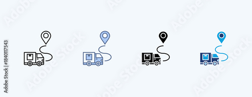 Order Tracking Multiple Icon Illustration Vector