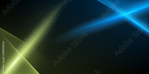 Glowing neon technology horizontal lines, high-tech futuristic abstract background template with square shapes.