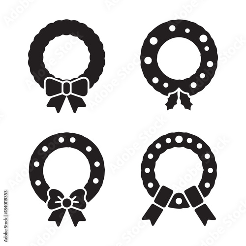 Creative wreath arranged with playful elements and smooth flow