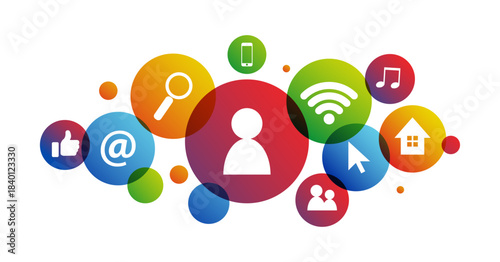 icone, applicazioni, servizi, colorati, internet, web, servizi digitali