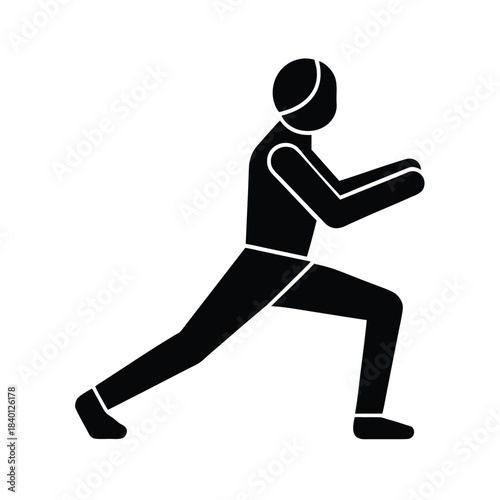 Lunge Exercise Fitness Icon
