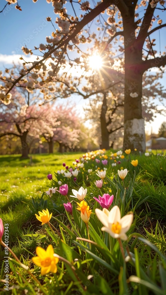 Fototapeta premium Spring blossoms in a garden