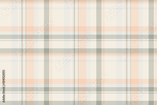 Best tartan textile fabric, famous pattern vector check. Swatch texture background seamless plaid in linen and sterling silver colors.