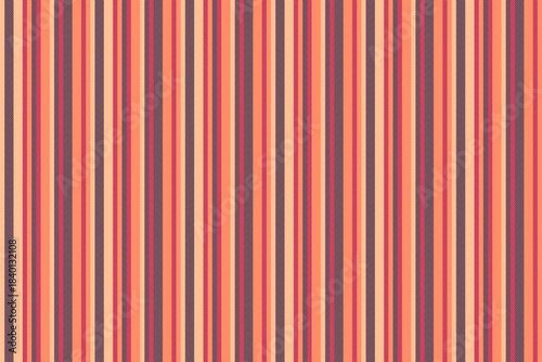 Ribbon stripe fabric seamless, towel vertical textile texture. Close up pattern vector background lines in red and blue colors.