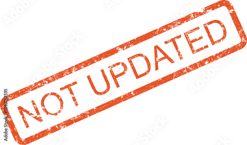 Outdated content warning orange grungy stamp symbol for old information