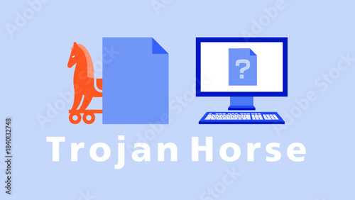 Trojan Malware Disguised as a Normal Document on a Desktop Screen