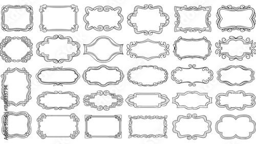 Collection of ornate, vintagestyle picture frames