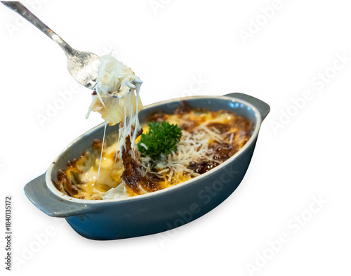 Top view of Lasagna, focus selective