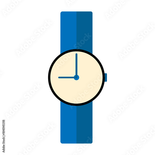 Classic Analog Wristwatch with Blue Strap