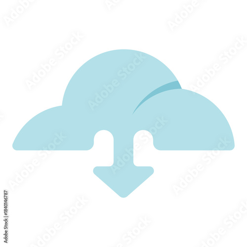 download cloud flat icon