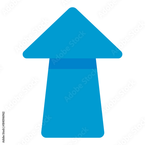 blue up arrow flat icon