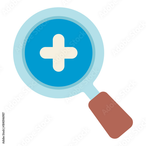 zoom magnifier flat icon