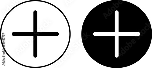 Plus icons, plus vector illustrations