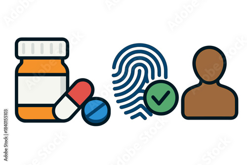 Digital healthcare access and identity verification using biometrics and prescription drugs