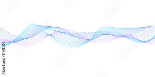 Abstract wavy information technology smooth wave lines background. Design used for banner, presentation, web design, cover, web, flyer, card, poster, texture, slide, magazine, data visualization.	