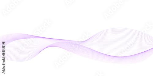  abstract colorful flowing wave lines isolated on white background. Design element for technology, science