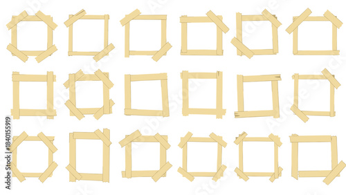 Set of 16 ornate gold picture frames, vintage style