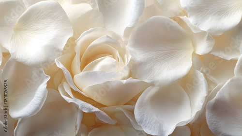 Clean full-frame white rose petal background, soft natural shadows, subtle ivory gradients, pure minimal look, macro texture with delicate detail.