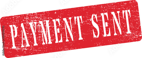 Grunge Red Payment Sent Stamp