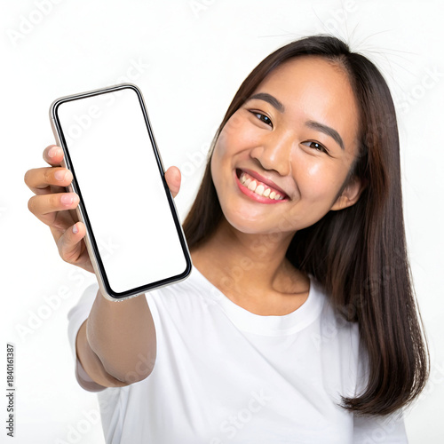 young woman holding a mobile phone