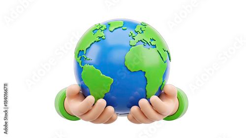 Hands Holding Earth Globe - Save the Planet Concept