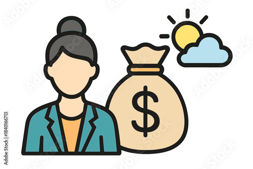 Successful professional woman symbolizing financial achievement and wealth