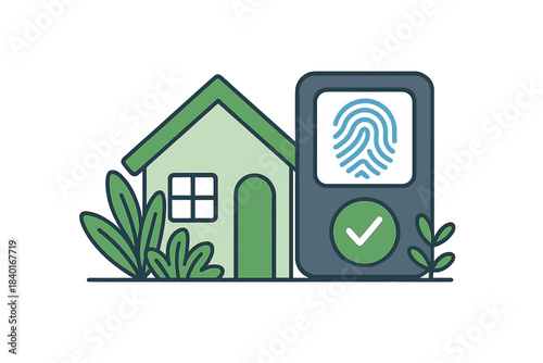 Biometric fingerprint identification for smart home security access control system