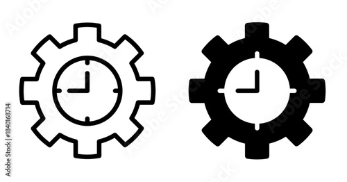 Work and time icon. Concept of time in business