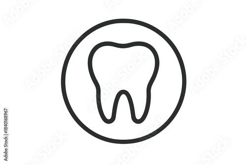 Healthy human tooth symbol for dentistry, medical treatment, and oral hygiene
