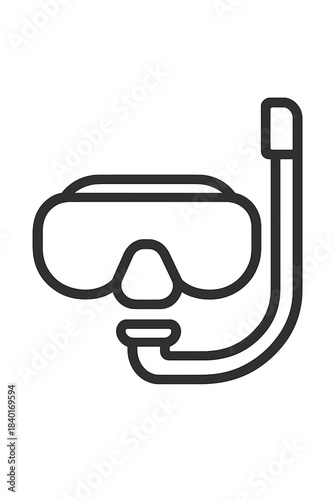 Snorkeling mask and breathing tube for underwater exploration and diving activities