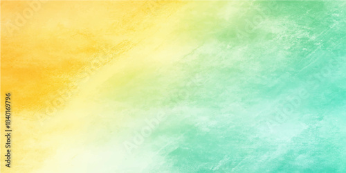 Abstract colorful watercolor background with orange, yellow, and blue paint texture for a vibrant grunge wallpaper design