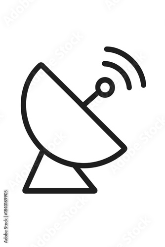 Satellite dish transmitting a wireless signal for global communication technology