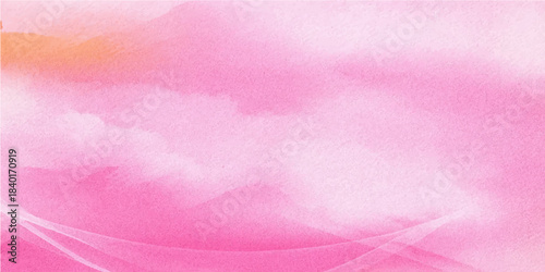 Bright pink and purple abstract watercolor grunge texture background on old paper, perfect for soft design wallpaper or Valentine's fabric illustration