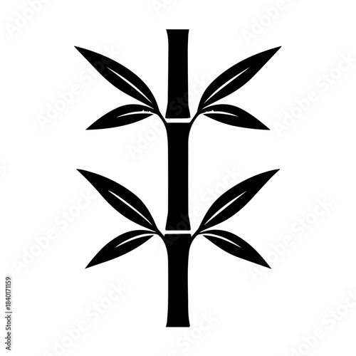 Stylized Bamboo Silhouette Vector Illustration