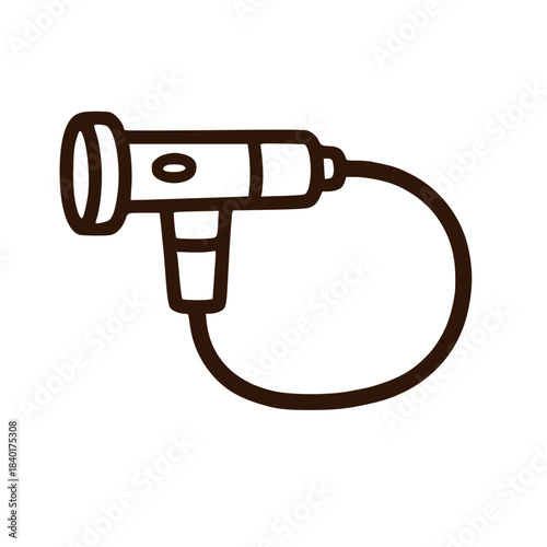 Medical endoscope diagnostic tool line icon