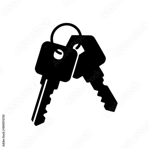 keys on a white background