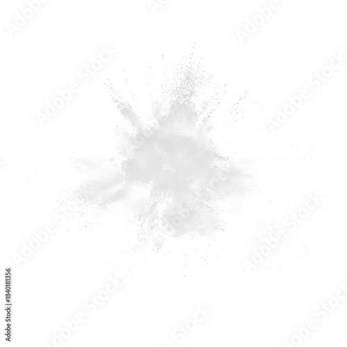 Tableau sur toile White Snow Powder Puff Explosion Abstract Dark Texture PNG