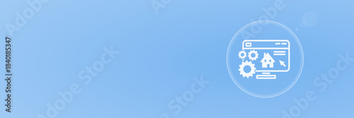 Webseite und Entwicklung Header Vektor svg unter 60 kB mit Computer Symbol