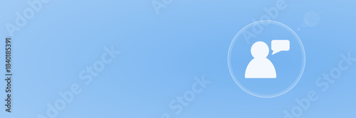 Meinung und Kommunikation Header Vektor svg unter 60 kB mit Sprechblase Symbol