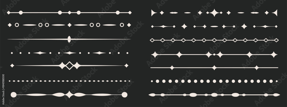 Φωτογραφία Diverse vector divider lines and decorative horizontal rules for modern graphic