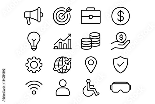 Business finance technology and communication concepts marketing growth security accessibility